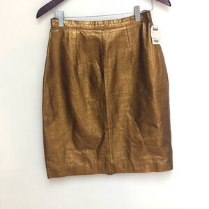 Beautiful Deep Gold Vintage Leather Skirt
